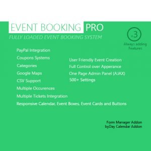 Event Booking Pro – WP Plugin [paypal or offline] 3.951