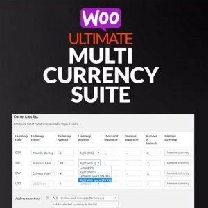 WooCommerce Ultimate Multi Currency Suite 1.12.1