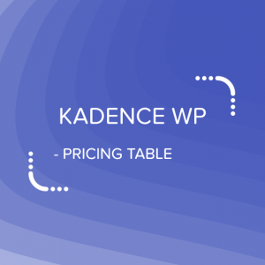 Kadence Pricing Table 1.0.10