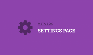 Meta Box Settings Page Extension 2.1.3