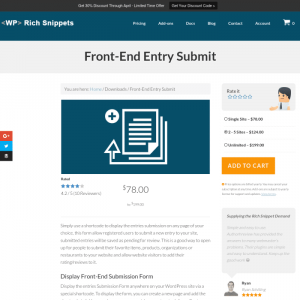 WP Rich Snippets Front-End Entry Submit 1.1